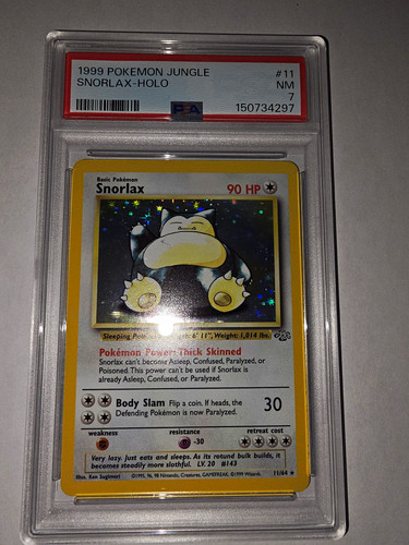 Snorlax (Unlimited) graded PSA 7 for sale on eBay