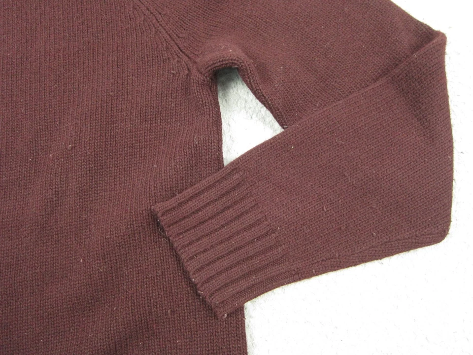 Suéter Vintage Ralph Lauren Para Mujer Mediano Rojo Lana Cachemira Angora Cuello Alto Foto 3 de 4