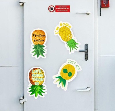 4 Stück Ananas Magnete Upside Down Ananas Magnete Kreuzfahrt Tür Deko