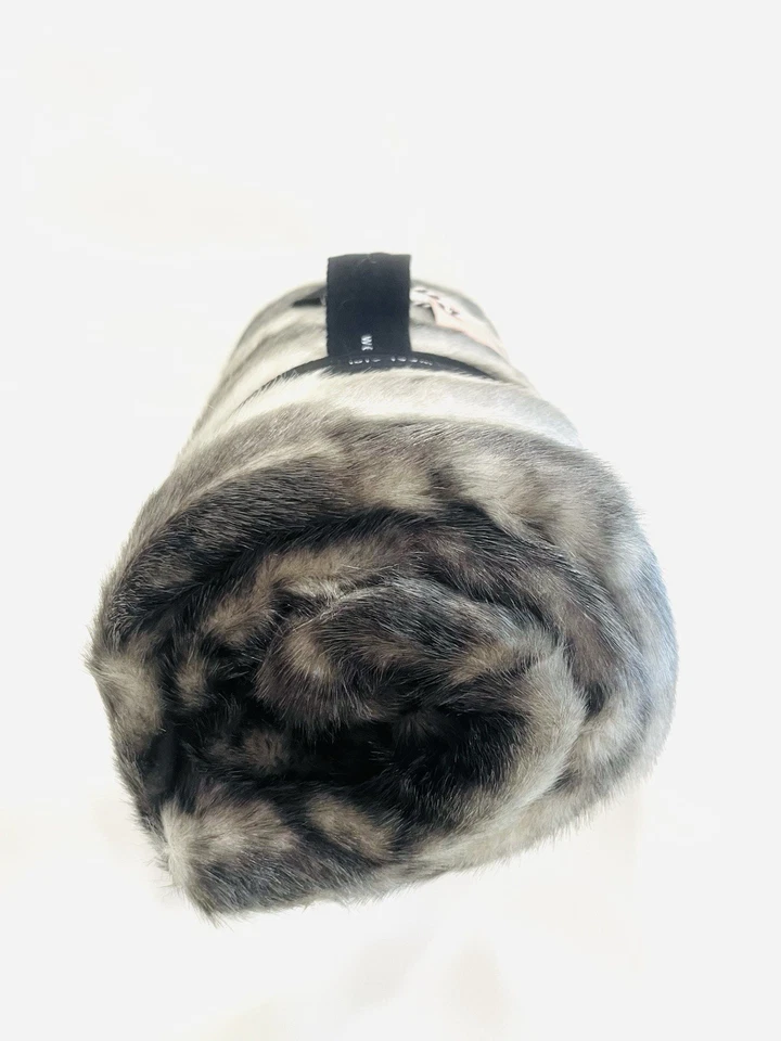 NOVO Com Etiquetas West Elm Ombre de Pele Falsa 47" X 60" em Listra Cinza Offset - Imagem 2 de 4