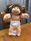1989s Cabbage Patch Kid Brunette Brown Eyes Two Teeth HM10 Toothy Cute