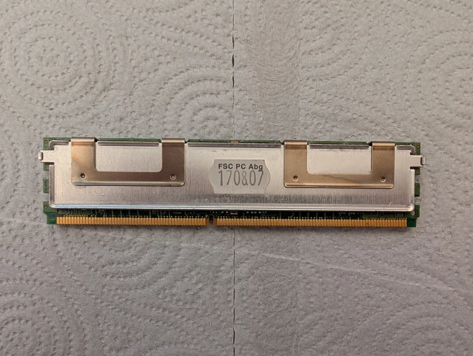 Qimonda 2GB DDR2-667 PC2-5300F 2Rx4 ECC FB-DIMM Server-RAM HYS72T256420HFD-3S-A2 - Immagine 2 di 3