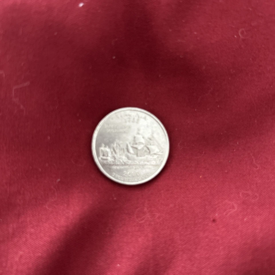 2000 D Virginia State Quarter Doubling on Date Letters Design on Obverse/reverse - Image 3 of 3