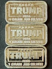 3x Donald Trump 1 Gram .999 Fine Silver Bars – Political Silver Lot