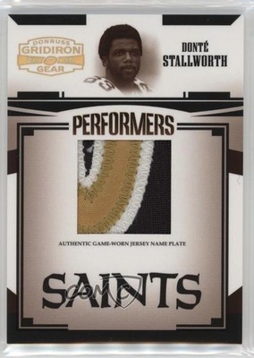 2005 Donruss Gridiron Gear Performers Name Plate 25/29 Donte Stallworth 1fl4