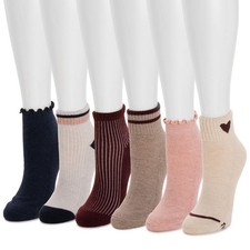 MUK LUKS Women's Dream Mini Crew Socks 6-Pack