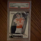 Panini 2024 Prizm Bo Nix Rookie Variation No Huddle #5 PSA 9