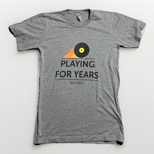 Playing For Years Graphic T-Shirt Gray Size S American Apparel Made in USA