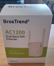BrosTrend ac1200 Dual Band WiFi Extender Model E1-V2 PRE-OWNED, AS-IS 