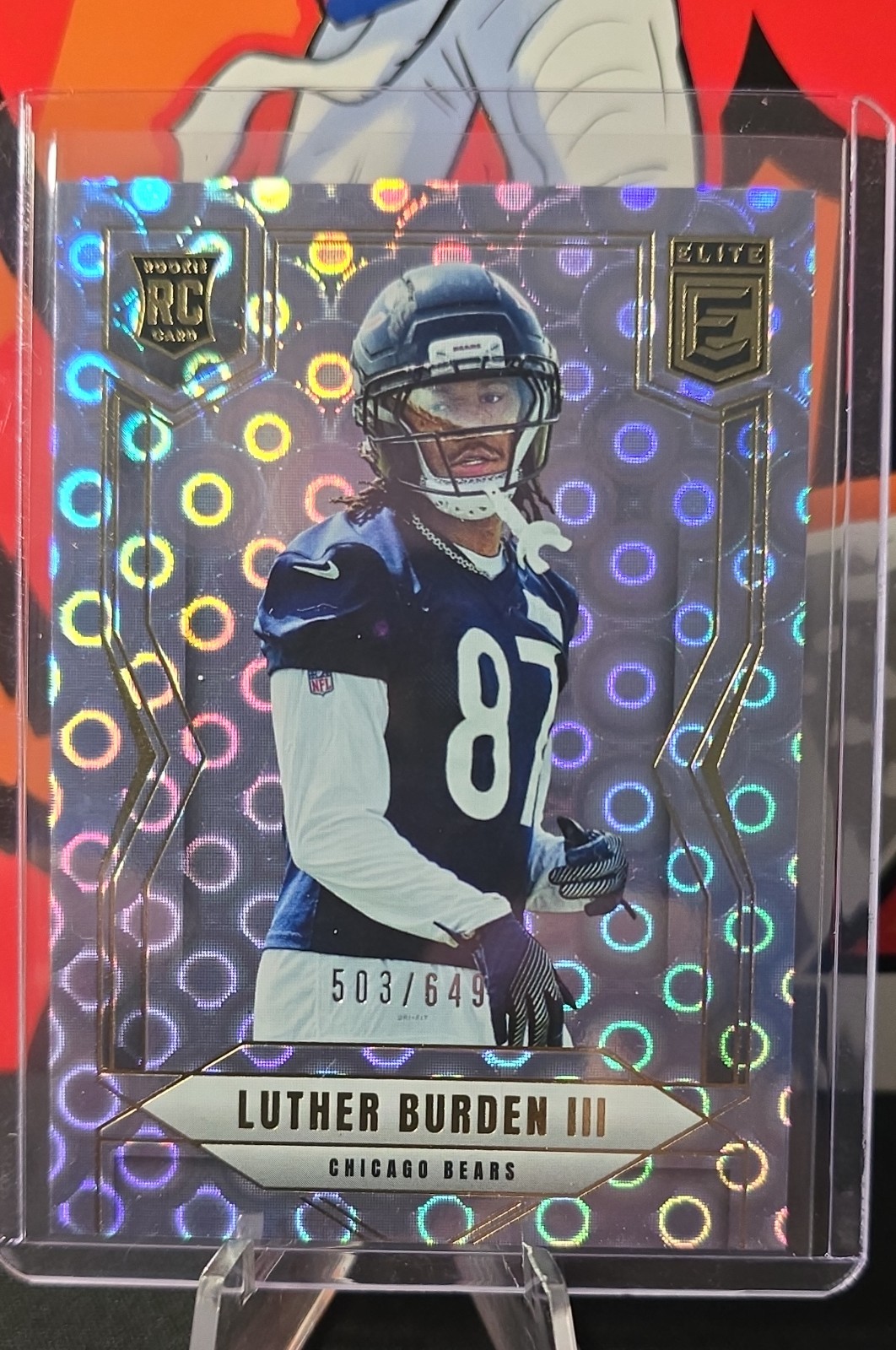 Luther Burden 2025 Panini Donruss Elite #118 Lavender Pyramids /649 (RC)