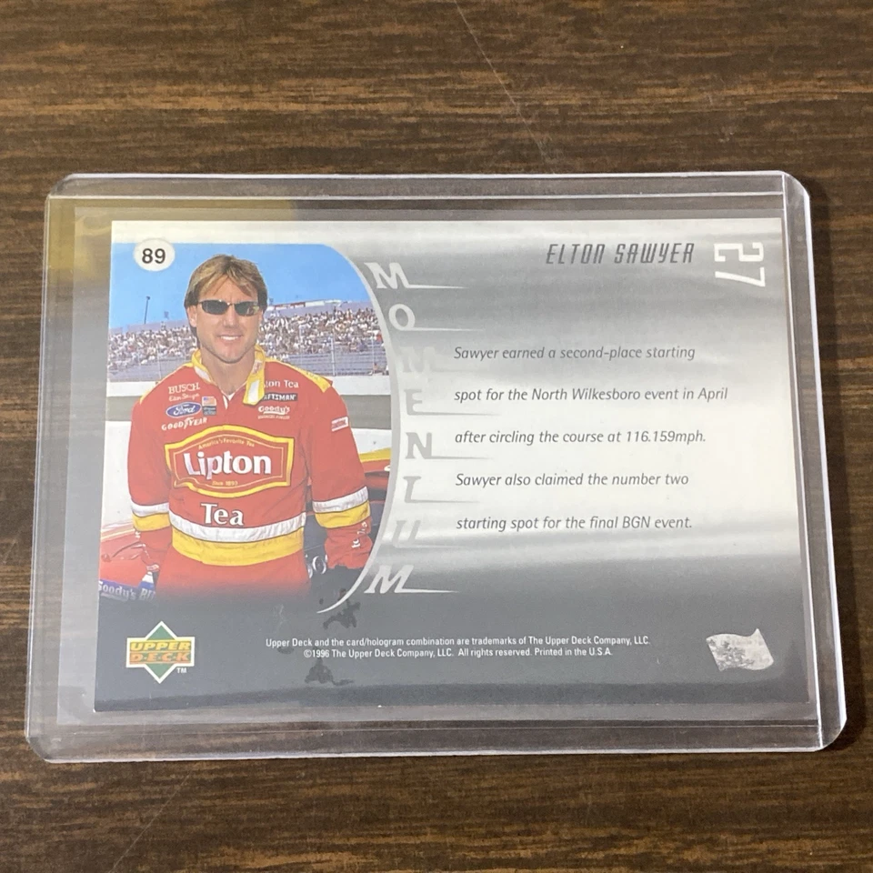 1997 Upper Deck Victory Circle - Momentum Elton Sawyer #89 - Image 2 of 2