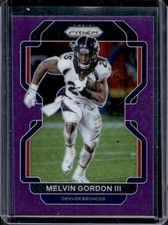 2021 Panini Prizm Melvin Gordon III Purple #/125 Broncos