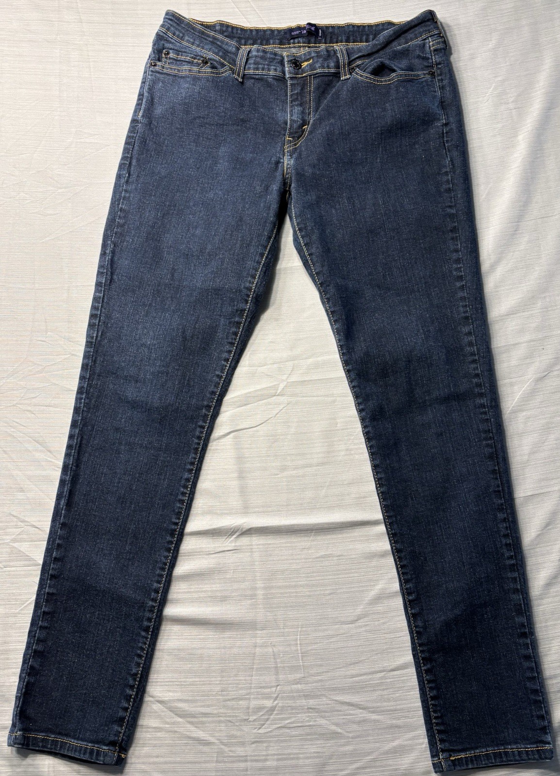 Vintage Levi 535 Jeans Women Size 15M (33 x 29) BLACK TAG Supreme Tapered Blue