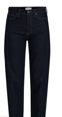 #ad Time and Tru Women#x27;s SIZE 2 High Rise Barrel Jeans RINSE WASH Dark Blue #10725 $13.00