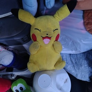 Official Pokémon Adorable Squinting Pikachu Plush Yellow Pikachu 7.5 Inches Tall