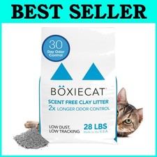 Boxie Clumping Clay Cat Litter 28 lb, Unscented
