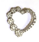 14k White Gold Natural Diamond 1.00ct heart Love cluster pendant slide 2.4g VS G — photo 3