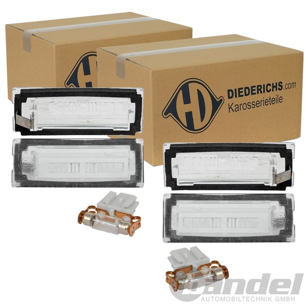 2X Diederichs Kennzeichenleuchte Passend FüR CitroËN Jumper Fiat Ducato Peugeot-image