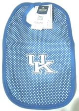 NCAA Kentucky Wildcats Embroidered Logo Blue w/Pin Dots Baby Bib 2 Feet Ahead