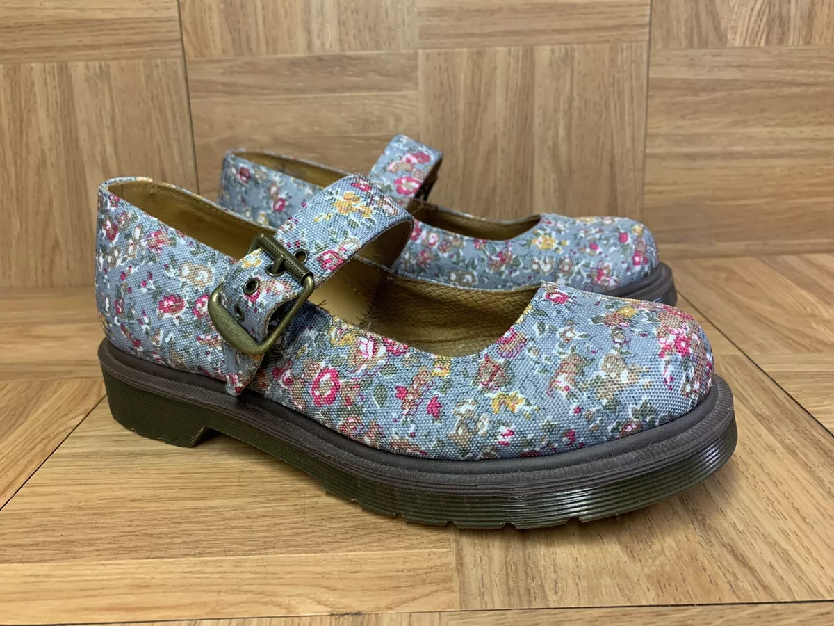 RARE Dr Martens Antiqued Flower Sandals Floral Mary Janes Sandals Sz 6 Women s