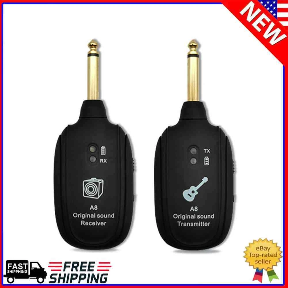 A8 Guitar Pickup UHF Audio Transmitter Receiver Electric Guitar