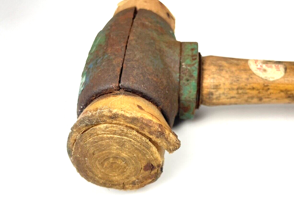 Vtg Garland No. 3 Split Head Rawhide Mallet Saco, Maine Large Dead Blow