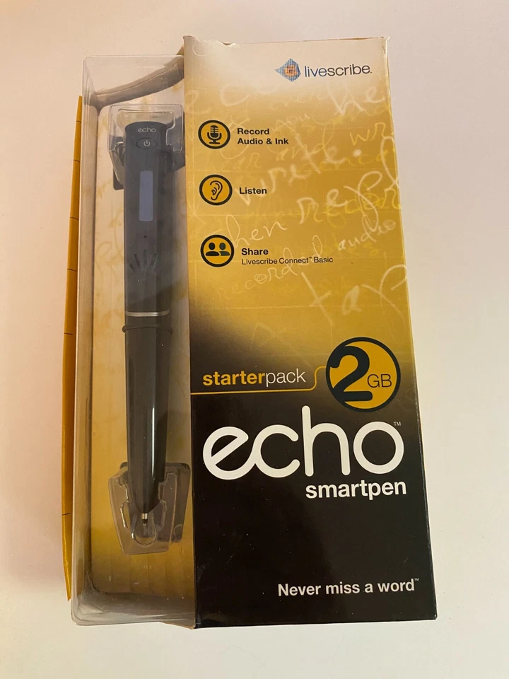 LiveScribe Echo Smart Pen 2GB Write Read Record Starter Pack Black - Read Desc! - Image 4 of 4