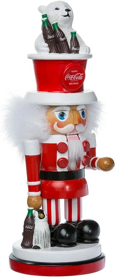 Kurt Adler Hollywood Coca Cola Nutcracker W/Polar Bear Hat 15" NIB - Image 2 of 4