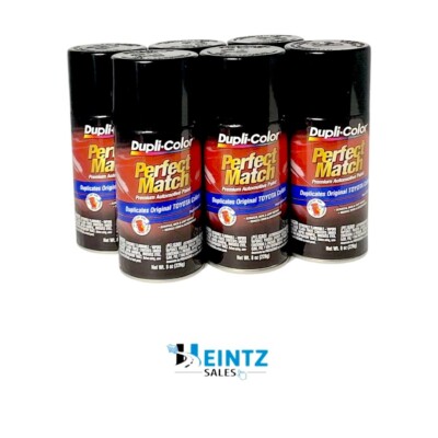 Duplicolor BTY1566 Perfect Match Toyota Black Metallic 8oz Can 6PACK 1G8,204,202