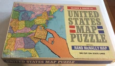 Selchow & Righter Co. Rand McNally United States Map Puzzle 63 Pieces Complete