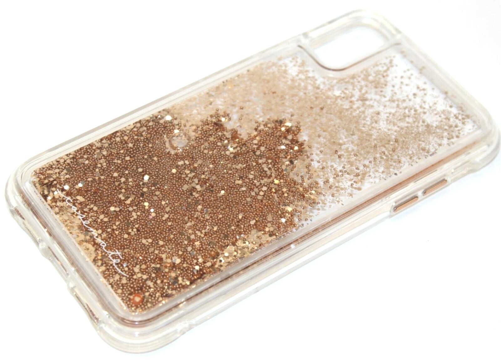 Casemate Waterfall Cascading Liquid Glitter Gold Case for Phone XS Max