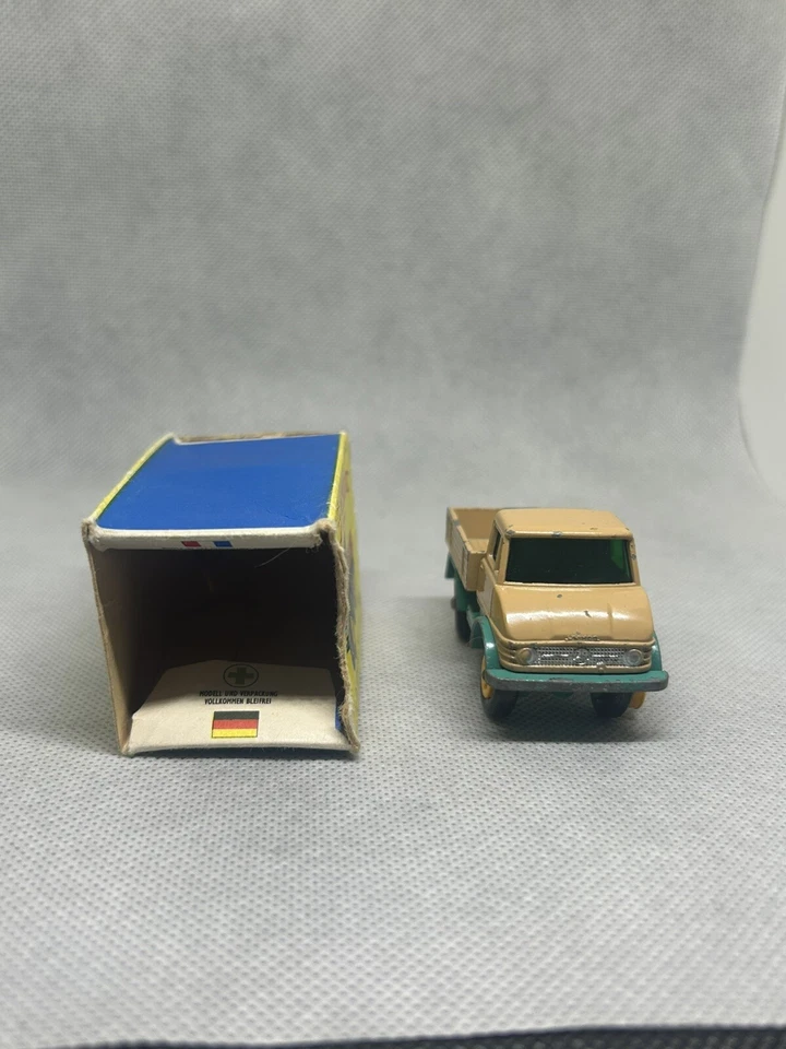 Tan Unimog 49 Lesney 火柴盒系列 1960 年代英国制造带原装盒 — 第 2/4 张图片