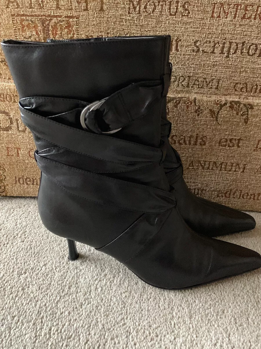 Cute black high heel boots cheap