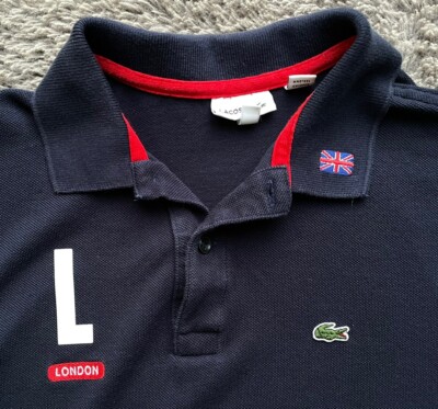 Lacoste Fashion Capitals London 2015 Limited Edition Navy Polo Shirt Age 16 Rare