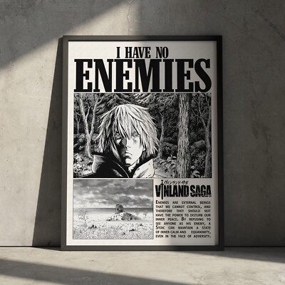 Thorfinn Vinland Saga Anime Art Poster, Manga Retro Artwork Wall Decor Print