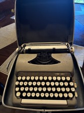 Vtg Green Smith Corona 5AX Sterling Manual Typewriter w/Case thumbnail