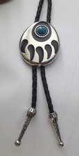 Bolotie Concho Bear Claw türkis Indianer Western  Westernkrawatte Necklace