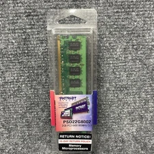 Sealed Patriot Memory PSD22G8002 2GB PC2 6400 SDRAM Module RAM