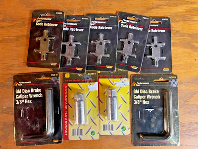 MIXED LOT of new tools- code retrievers, spark plug sockets, hex caliper wrench