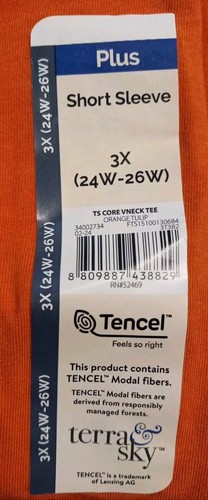 Terra & Sky Women’s Plus Size Short Sleeve T-Shirt Size 3X (24W-26W) - 第 3/3 張圖片