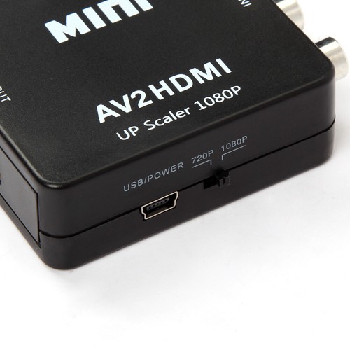 MINI RCA AV to HDMI Converter Adapter For Gamecube Nintendo Sega Genes NES SNES - Picture 11 of 12
