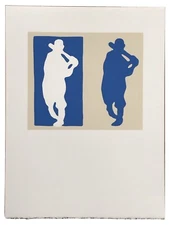 Mike Schacht Homage to Matisse 12x16 Serigraph Baseball Player