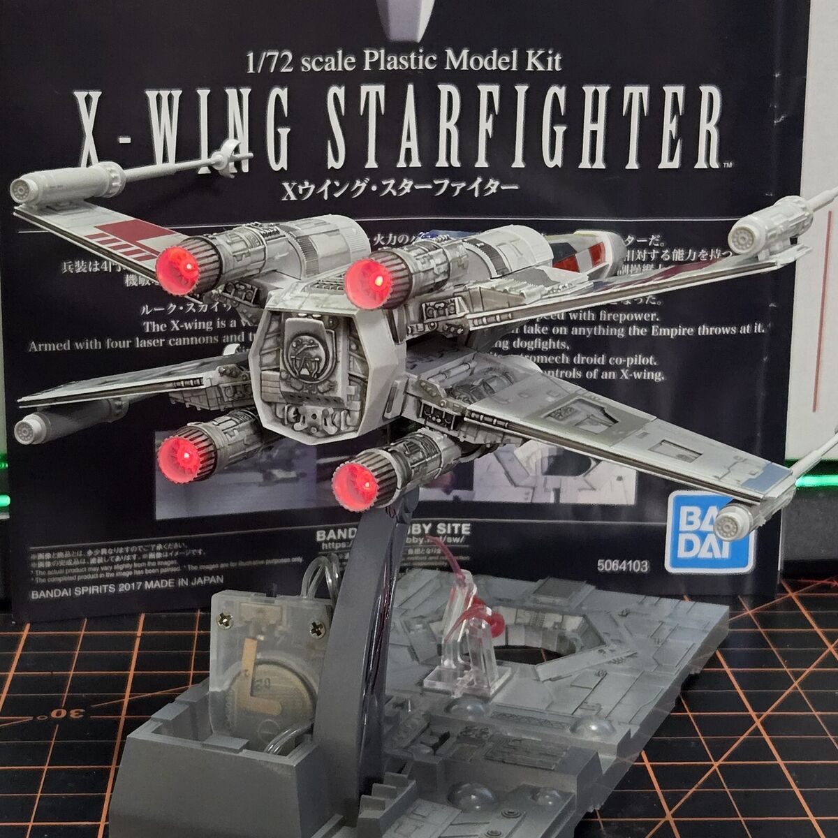 X-Wing Starfighter 1/72 Star Wars Model Bandai With Leds X-Wing Starfighter 1/72 Star Wars Model Bandai With Leds