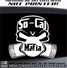 So-Cal Mafia Vinyl Decal Sticker Fits Custom Car Speed Shop Mechanic Skull 