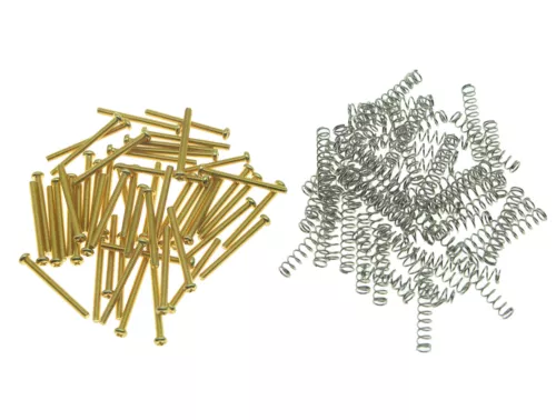 50x Imperial Humbucker Pickup Height Screws Springs for Gibson/EMG/Dimarzio