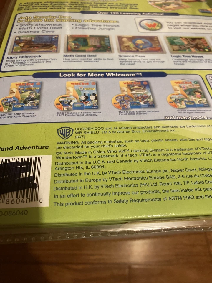 Vintage Scooby-Doo VTECH Whiz Kid Learning Games - Sealed Lost Island Adventure - Image 4 of 4