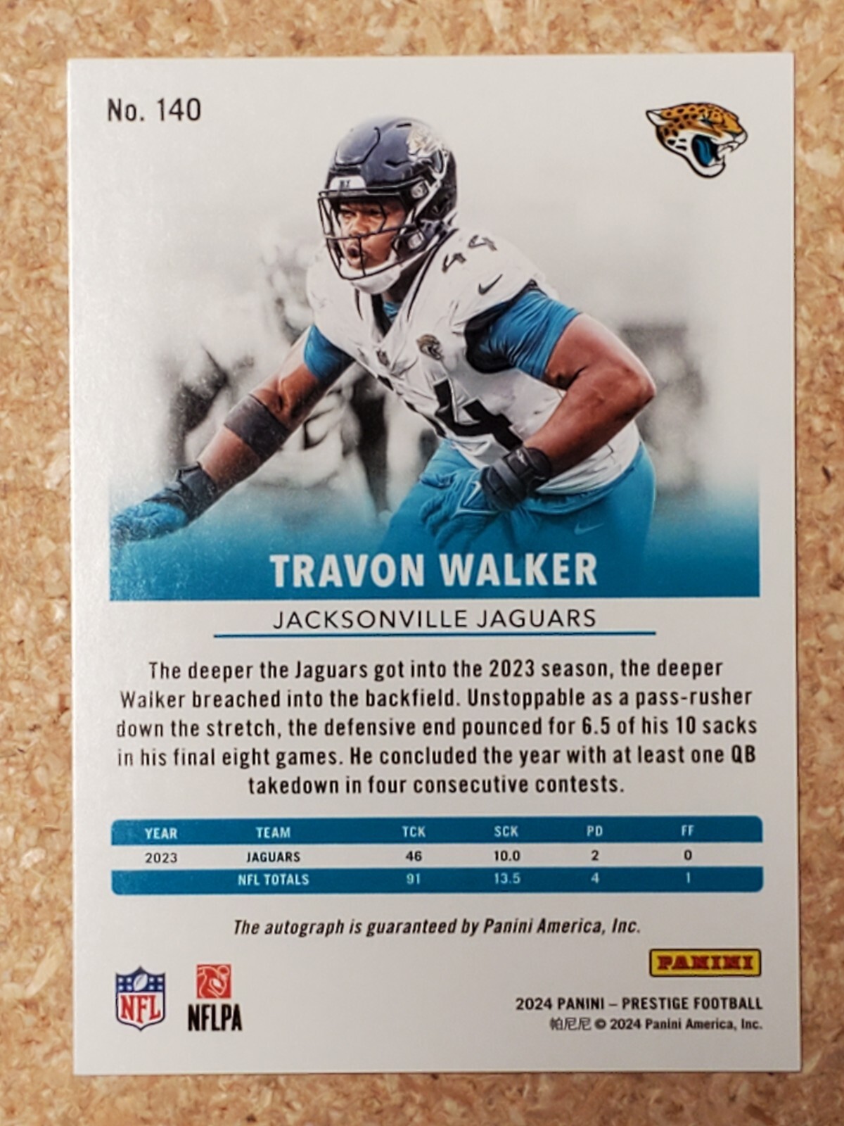 2024 Panini Prestige - Travon Walker #140 Xtra Points Premium Blue ...