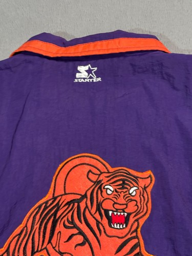 Clemson Tigers Starter Vtg NCAA Winter Sports Track Jacket Windbreaker Coat XL - Picture 7 of 14