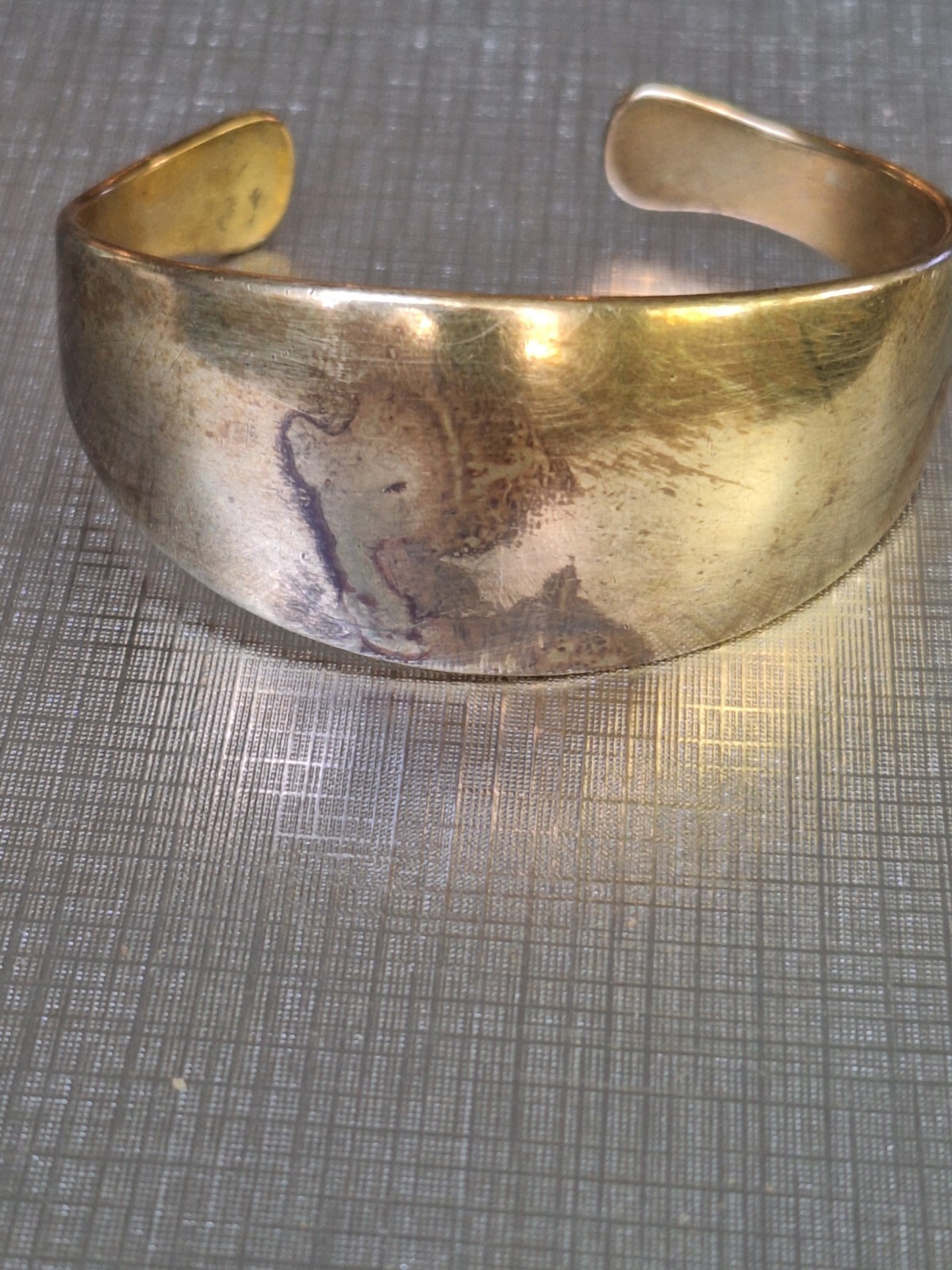A Handwrought Solid Brass Bracelet Cuff , vintage - image 3