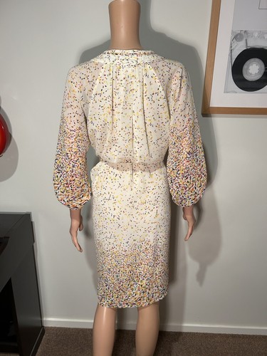 Leonard St Chiffon tie Waist dress. Size 10 Approximately Gorgeous! - Picture 5 of 7